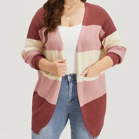 Bloom Chic Russet Colour Block Cardigan sixe 5x EUC - Picture 1 of 2